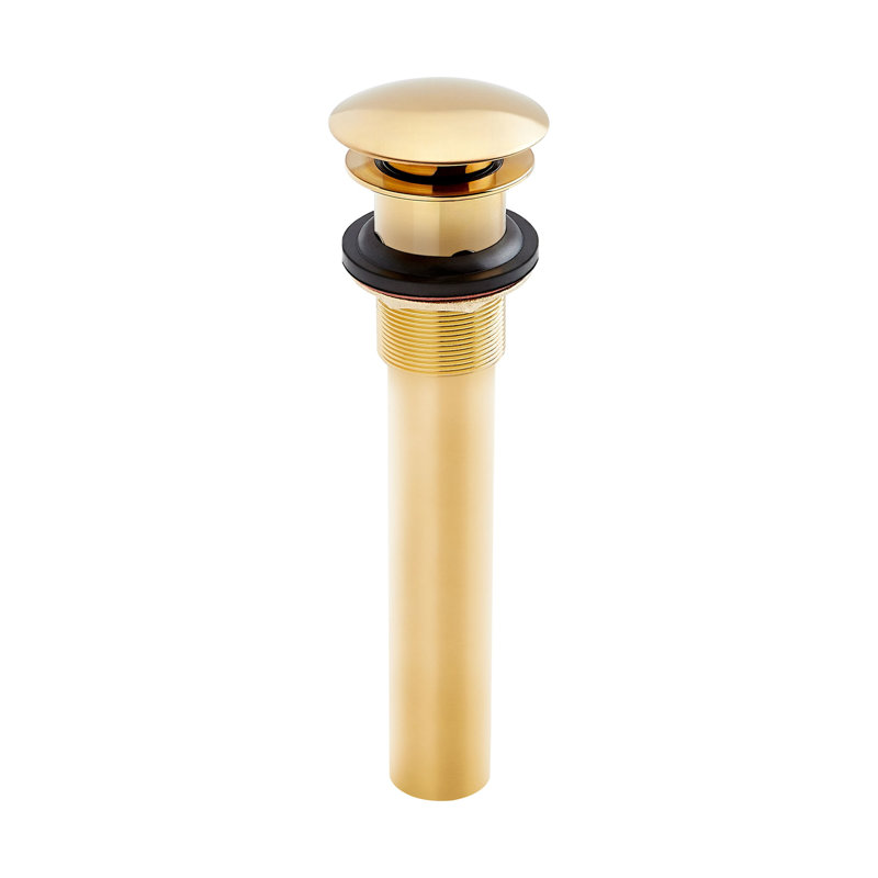 Mushroom Style Pop-Up Bathroom Drain, Brushed Gold