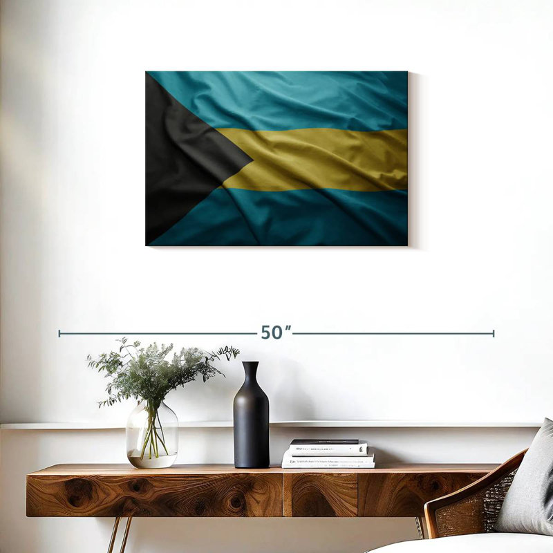 Borges Waving Bahamas Flag, 20" H x 30" W