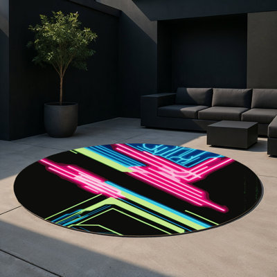Tapis intérieur et extérieur fluorescent
