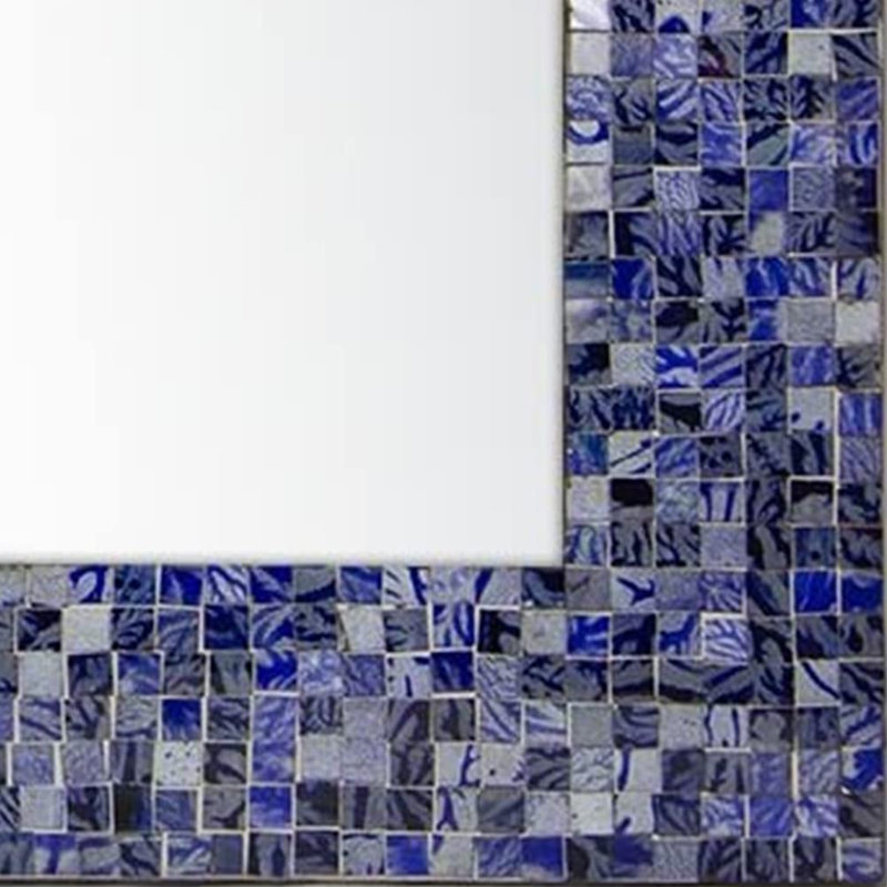 Miroir d'appoint Mosaic, Lapis bleu