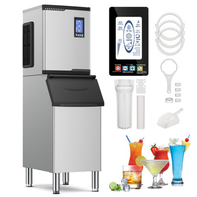 680 lbs./Day Commercial Ice Machine with 450 lbs. Storage & Adjustable Ice Thickness | Fridge.com