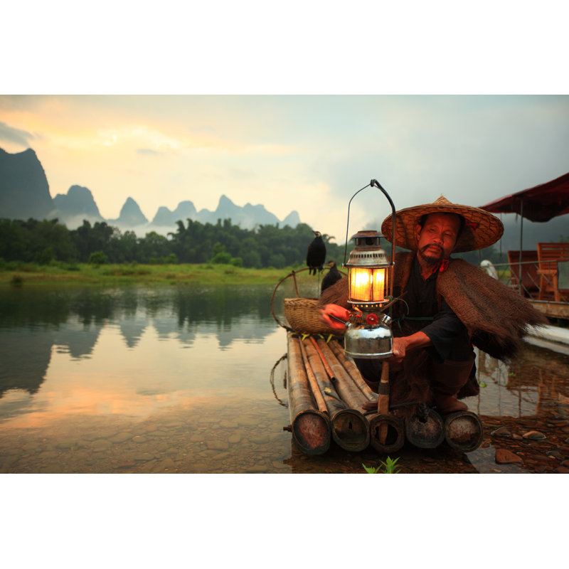 «Lijiang Fishermen» par Bihaibo, H 8 po x l 12 po