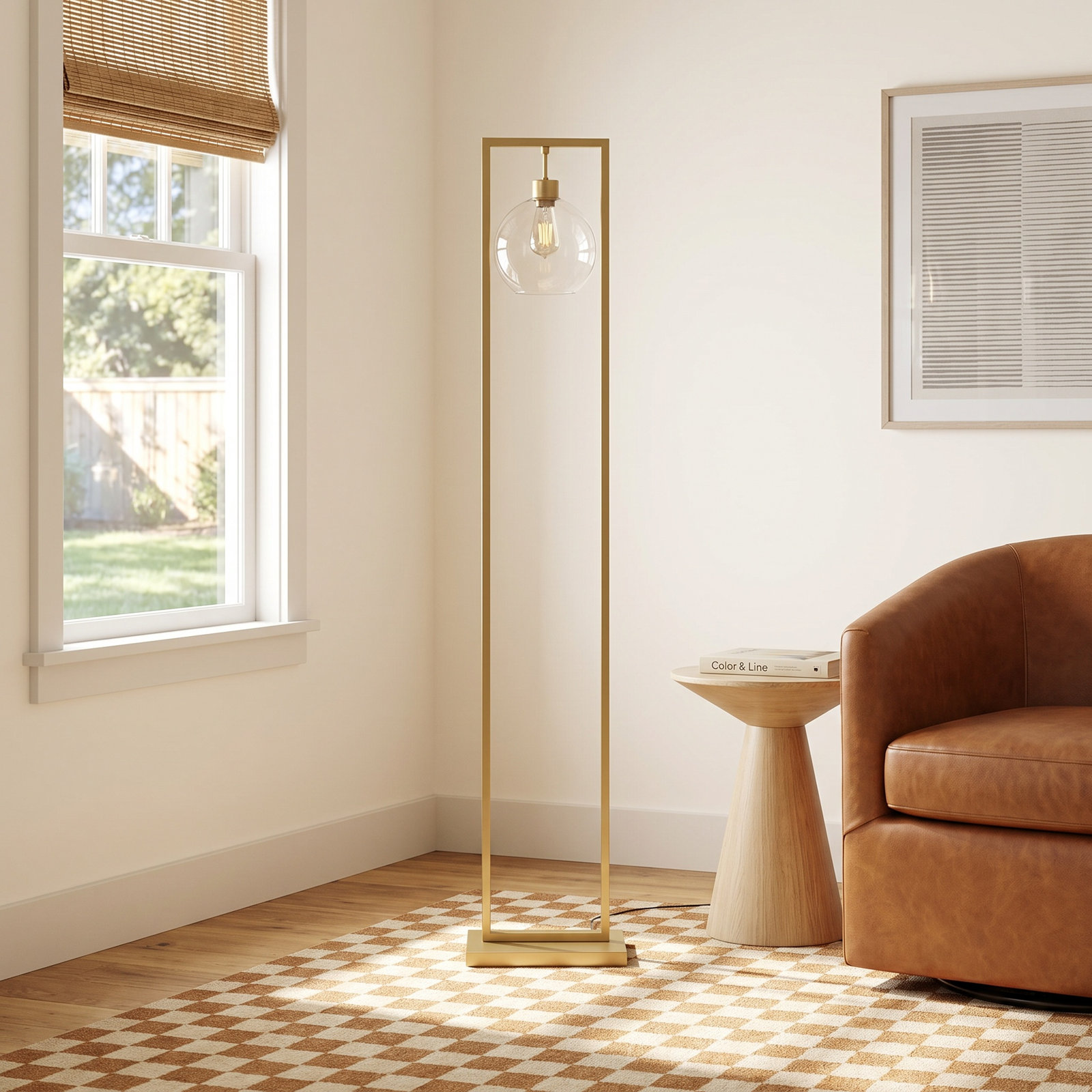 Ronderick 60'' Floor Lamp, Gold