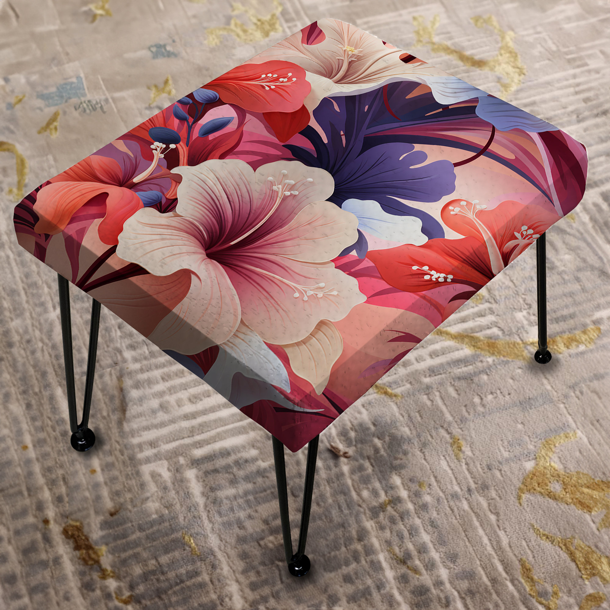 Tropical Patterns. Rectangular Design Art Coral Mirage Vii Tropical Pattern - Tropical Rectangle ...