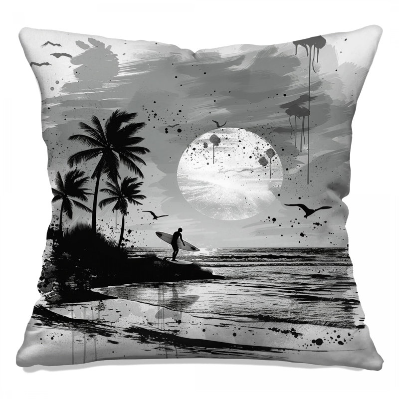 Coussin Surf, coussins double face Nature, 14 X 14 pouces