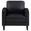 Fauteuil d'appoint Rumi, similicuir, accoudoirs modernes, coussins en mousse-100388338
