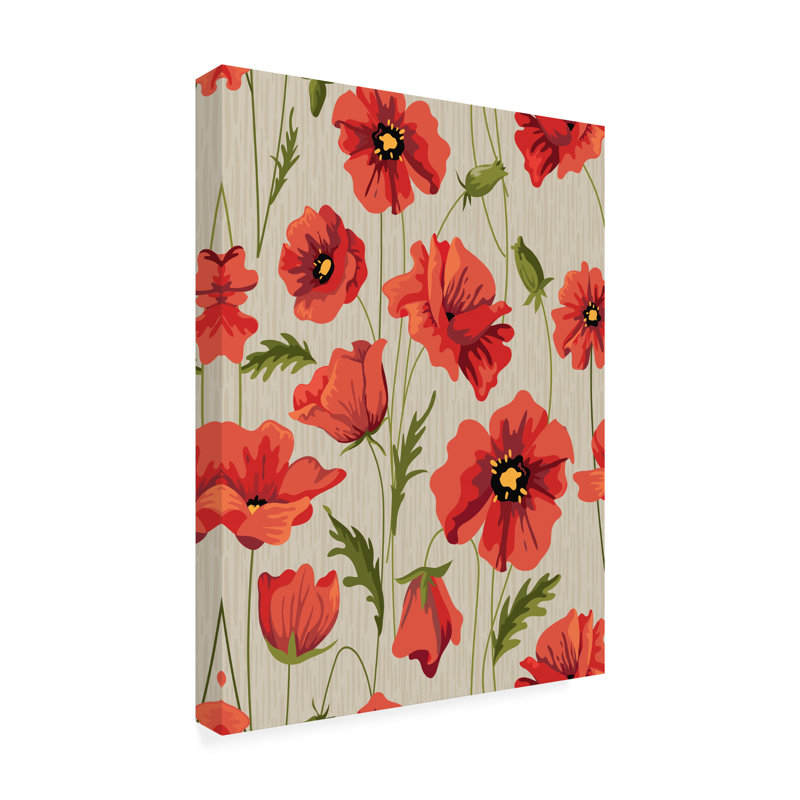 Art sur toile «Fiona Stokes-Gilbert Coquelicots», H 19 po x l 14 po