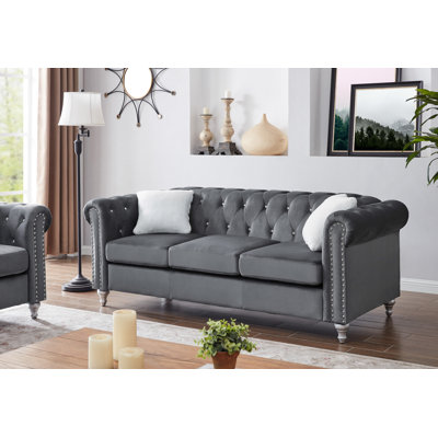 Raisa 83in Sofa, Gray