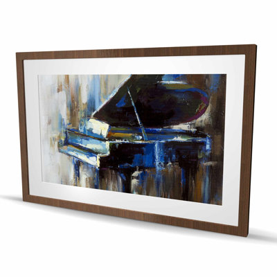 Abstrait piano à queue - reproduction encadrée avec passe-partout pour la décoration intérieure