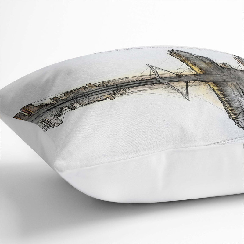 Square Throw Cushion, White, 55cm H x 55cm W x 20cm D