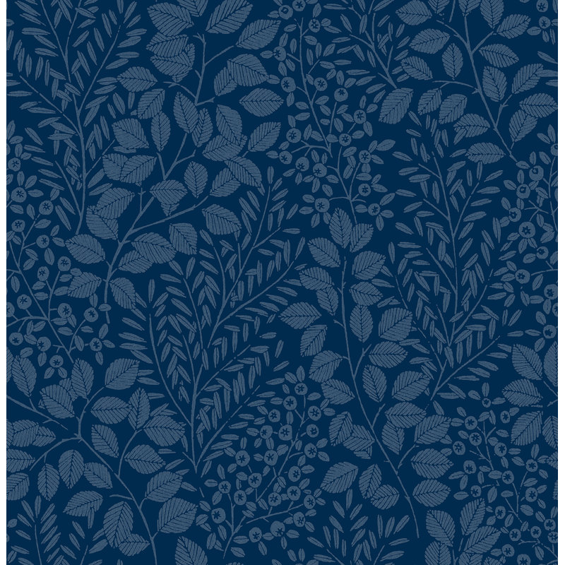 Rouleau de papier peint L 33 pi x l 20,5 po Adamina, Bleu marine