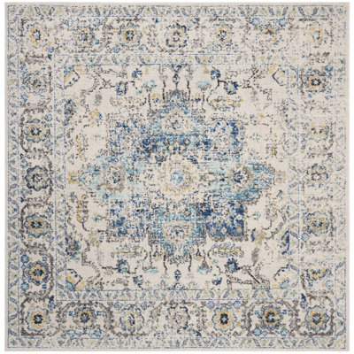 Tapis oriental turquoise / ivoire Christa