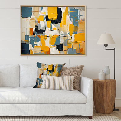 Impression sur toile abstraite, expression carrée