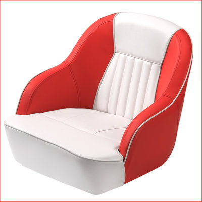 Marine Boat Seat, Ergonomic Barrel-Shaped Design With High-Density Foam Cushion And Durable Injection-Molded Plastic Frame, Compatible With Standard Mounting Bolts