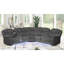 Challenger Modern Style Recliner Sectional Sofa, Built In USB-C Ports & Bluetooth, Made With Wood & Faux Leather In Grey-2108248929