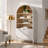 Nolan 74" Tall Arched Storage Display Cabinet Bookshelf-107335479