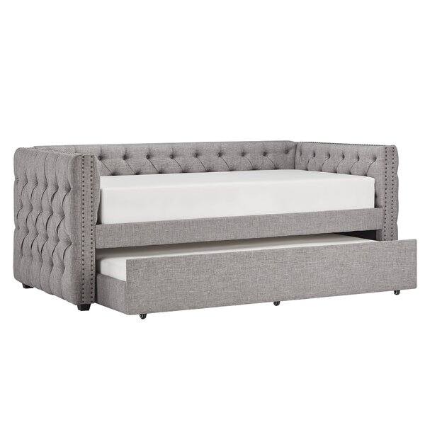 Semaj Upholstered Daybed with Trundle & Reviews | Birch Lane