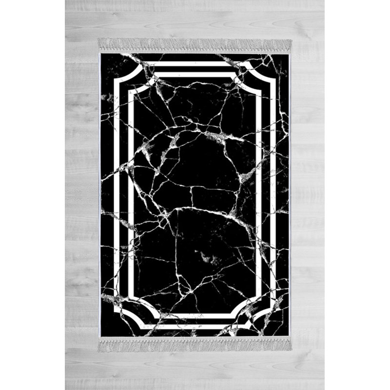 Tapis luxueux en velours 5,9 x 9,2 pieds | Tissu 100% velours, semelle 100% coton, hauteur des poils de 0,4 po | Antibactérien, antidérapant, lavable à la machine | Impression numérique 3D élégante pour le décor du salon et de la chambre à coucher