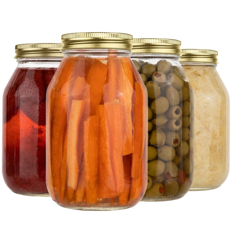 Glass Mason Jars Full Mouth - 8 Ounce - (6 Pack) Glass Jars With Metal  Airtight Lids Perfect Meal Prep, Food Storage, Canning, D - Buy Glass Mason  Jars Full Mouth 