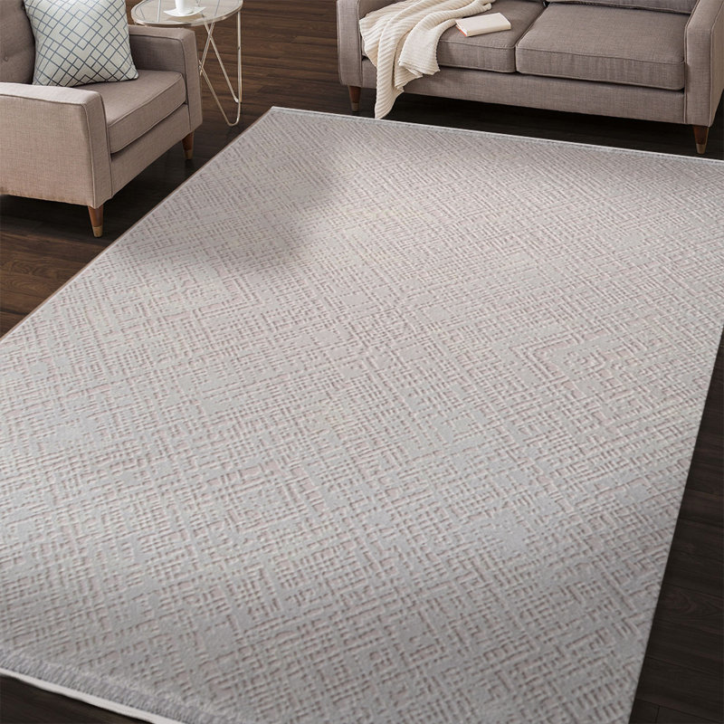 Tapis rectangulaire en coton Nastase, Tapis de couloir 2 pi 8 po x 9 pi 11 po