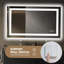 Miroir de salle de bain 84 po x 40 po à DEL sans cadre, miroir intelligent