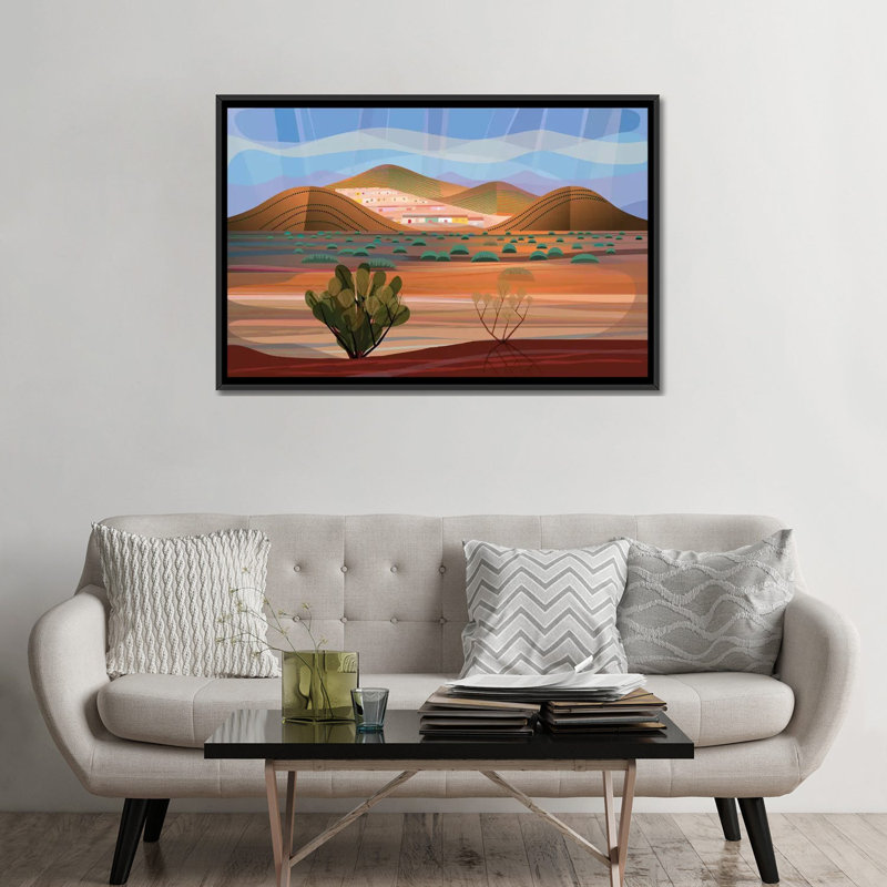 «Copper Town», impression sur toile, H 18 po x l 26 po x P 1,5 po, Toile avec cadre noir