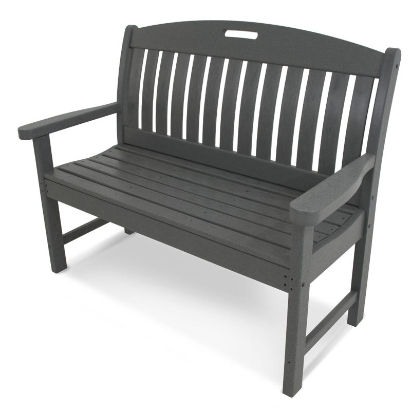 Banc nautique POLYWOOD, H 37,5 po x l 51,75 po x P 25 po, Gris ardoise