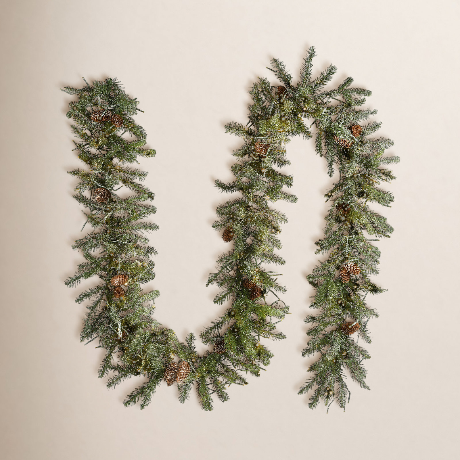 108'' in. Lighted Faux Spruce Garland