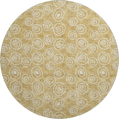 Premium Machine Washable Prisco Gold Rug