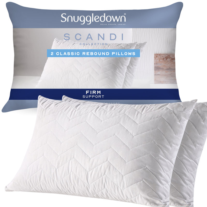 Snuggledown Scandi Rebound Pillow, Firm Support, 4 Pack