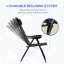 Ensemble de 2 chaises de patio pliantes avec dossier réglable et appui-tête amovible-1767199697