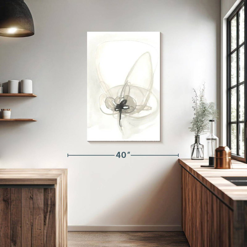 Avery, geste floral neutre IV, H 39 po x l 26 po