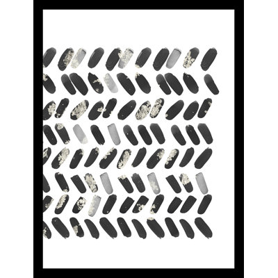 Ridge Chain Wide Black/Silver 3 Painting by Studio NYC Design