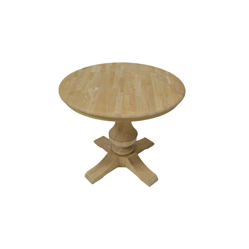 Chastine Round Solid Wood Dining Table, 36" W x 36" L