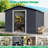 Outdoor Storage Shed, Large Metal Aluminum Waterproof Tool Sheds With Lockable Door-113909485-113909489