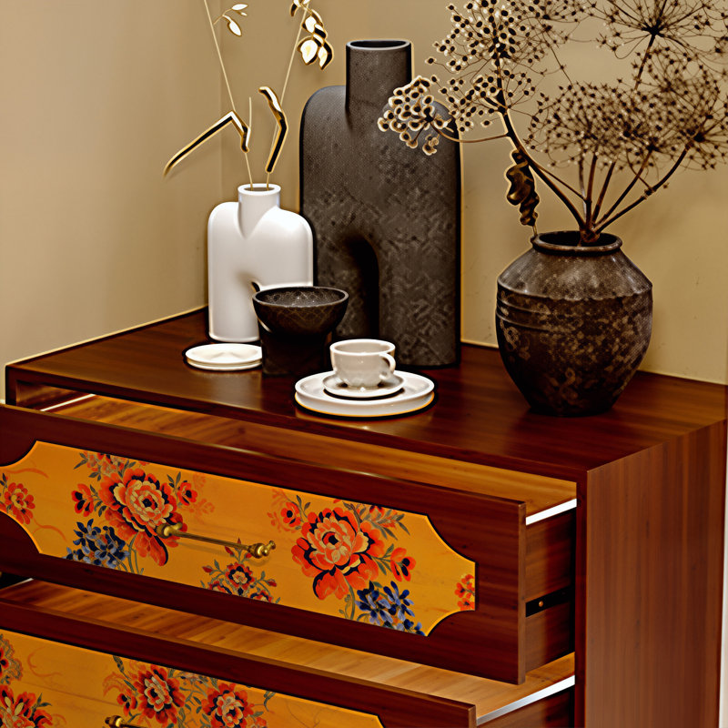 Armoire à tiroirs rétro de style américain