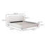 Grand lit - velours 100% polyester avec pin massif avoine
