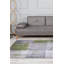 Tapis décoratif rayé gris et vert-754600464