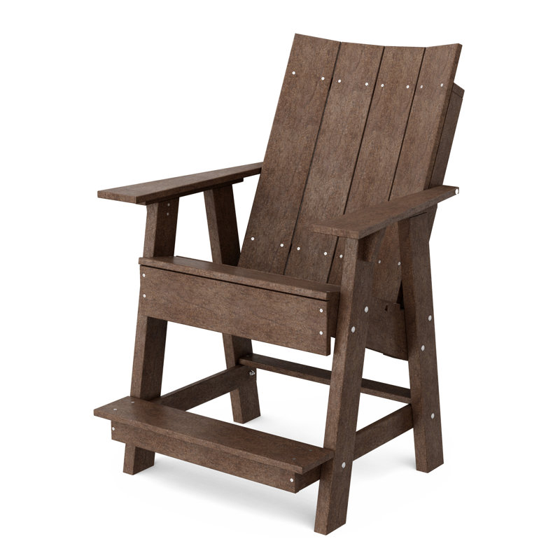 Chaise haute Adirondack contemporaine, Brun Tudor