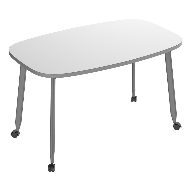 Mobile Rounded Rectangle Whiteboard Table – Versatile Creative Workspace