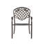Ensemble de 6 chaises de salle à manger en fonte d'aluminium à dossier diagonal-60221440