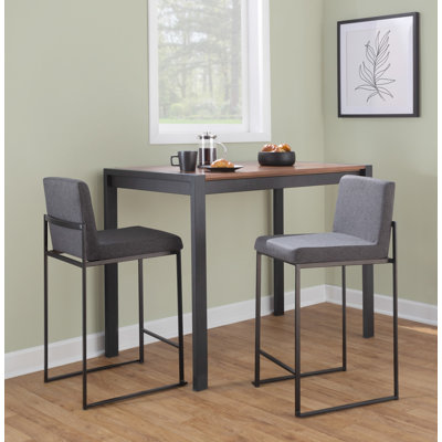 Tabouret de bar et de comptoir à dossier haut Brieon (ensemble de 2)