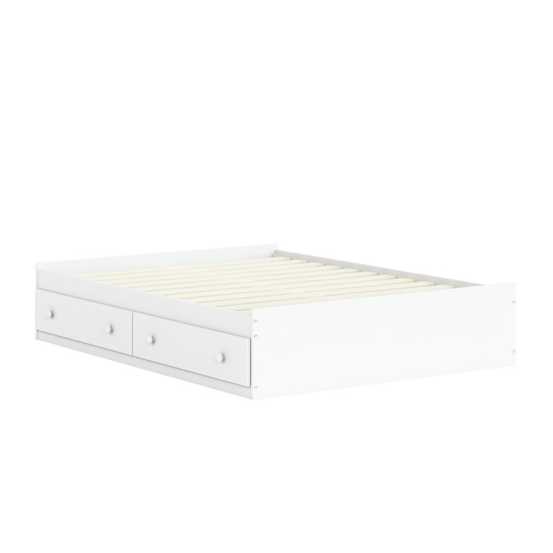 Gaudentas Solid Wood Bookcase Storage Bed, Full, Honey Pine