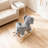 Plush Rocking Horse with Sound Effects, Safe Animal Toddler Ride-On Toy With Handlebars & Safety Belt & Footrests, Indoor/Outdoor Rocker for Kids Ages 1–3