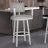 Nakagawa Swivel Counter or Bar Height Barstool with Arms and Footrest in Faux Leather, Metal Legs-29962753-29962754-42220761
