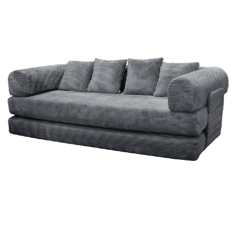 Gamme de canapés-lits modulables compressibles/pliants (gris) - Causeuse, Gris - causeuse