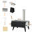 Outsunny Steel Countertop Charcoal Pizza Oven,wood