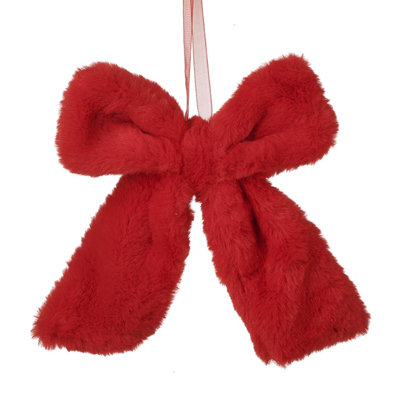 Hanging Fluffy Red Bow