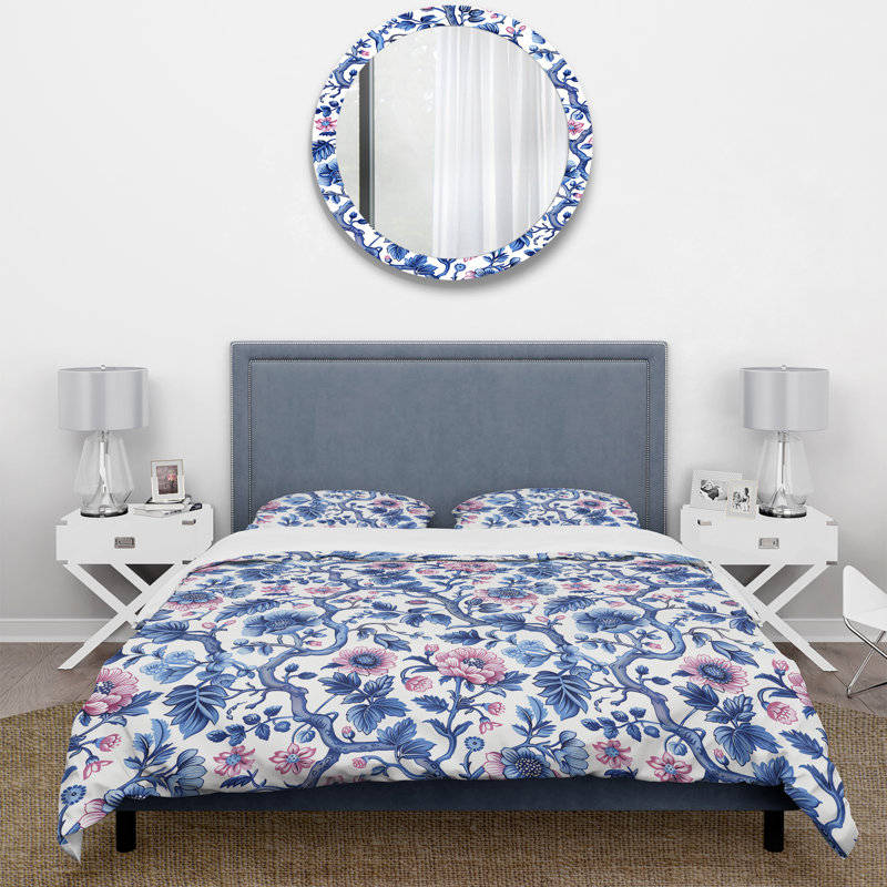Ensemble de housse de couette Traditional, Housse de couette pour grand lit et 2 taies décor