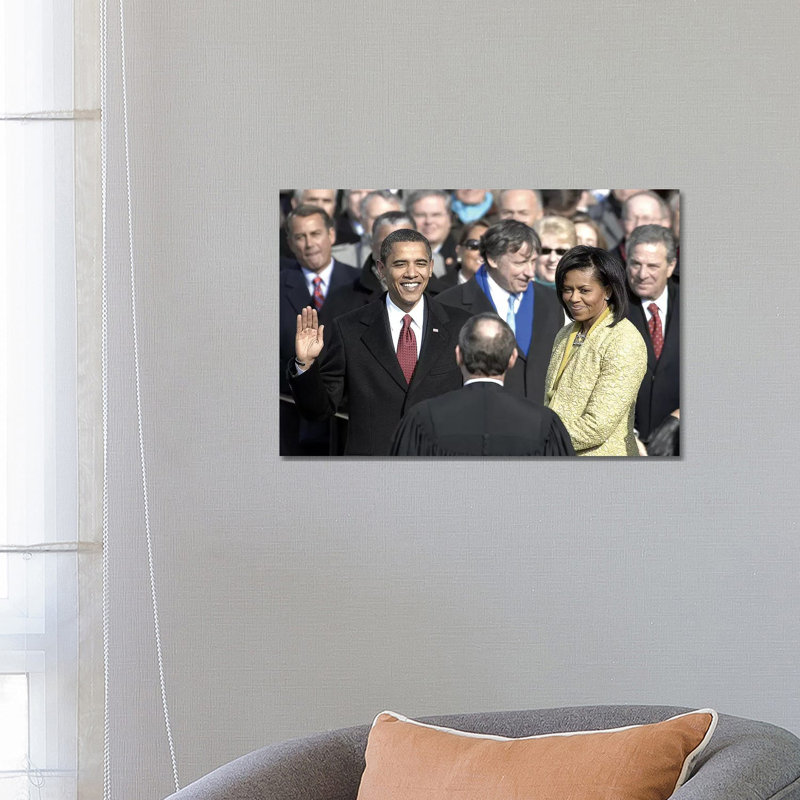 Barack Obama (61) - reproduction de photo sur toile tendue, H 18 po x l 26 po x P 1,5 po